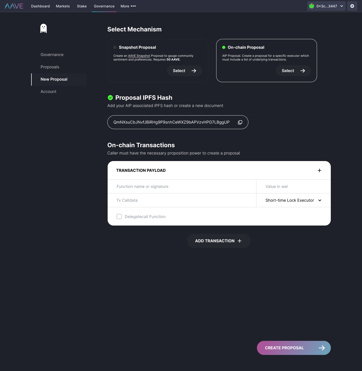 1 - New Proposal - Onchain - IPFS Hash - Paste Hash.png