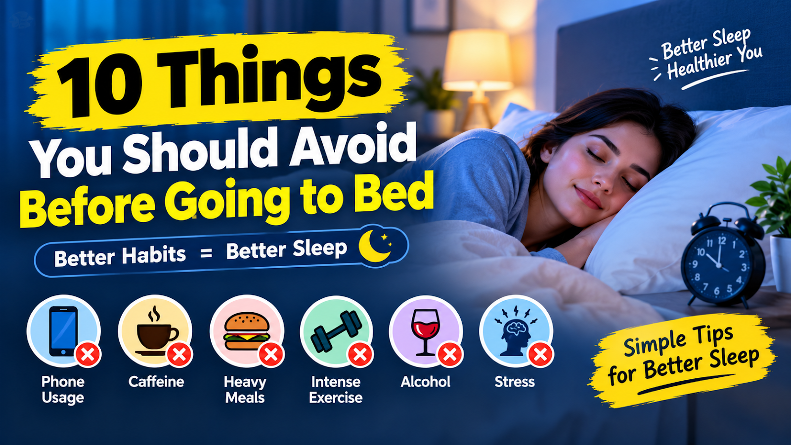 10 Things to Avoid Doing Prior to Bedtime to Get High-Quality Sleep?