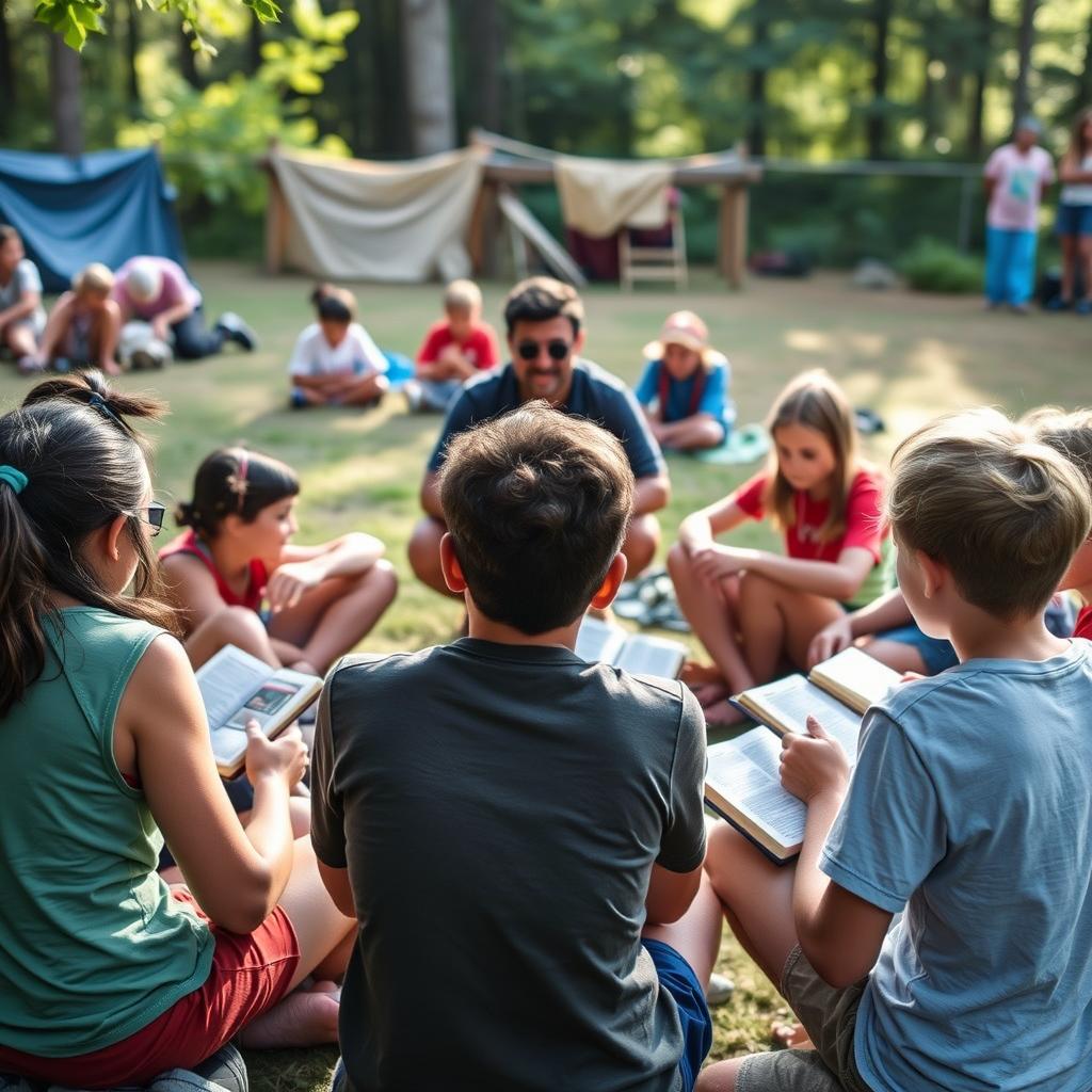 Worship and Bible study at a UK Christian camp