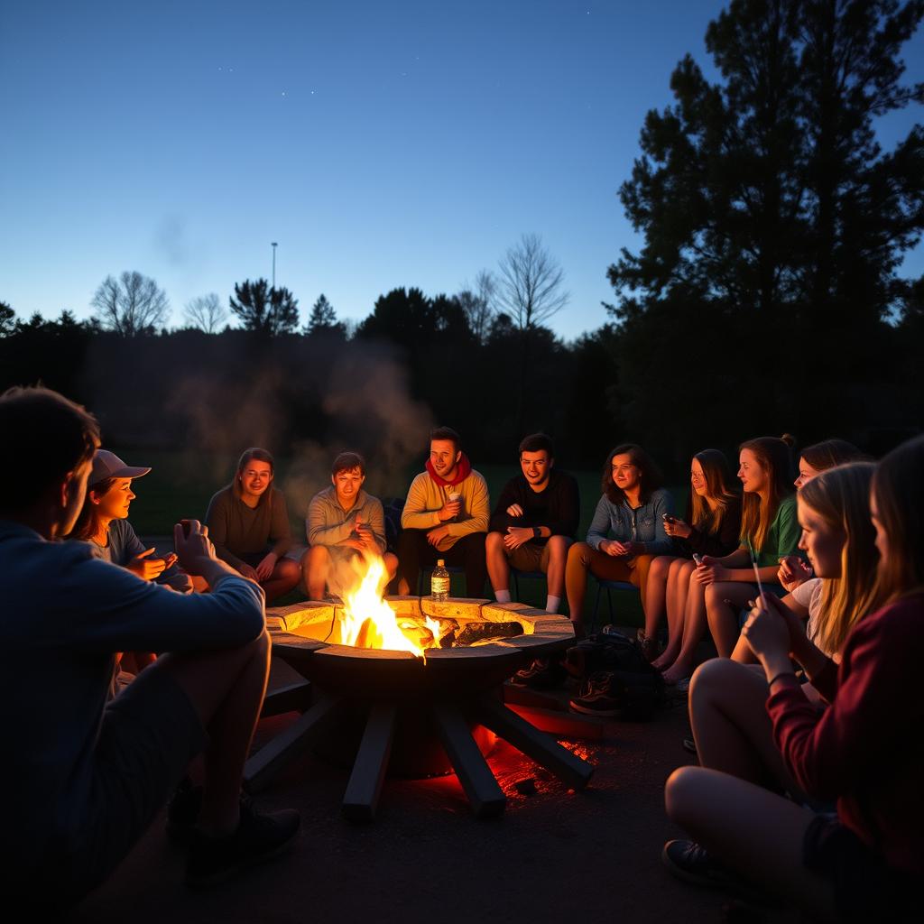 Community building activities at a Christian camp