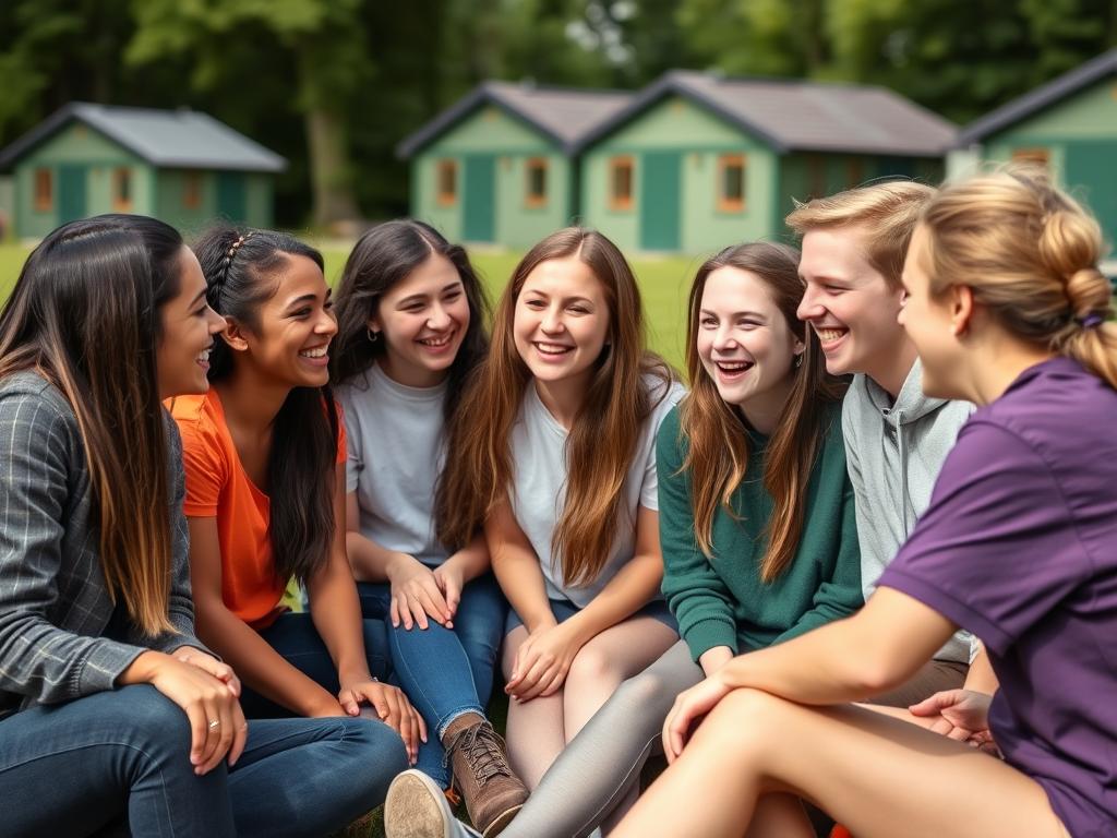 Young people forming friendships at a Christian camp in the UK
