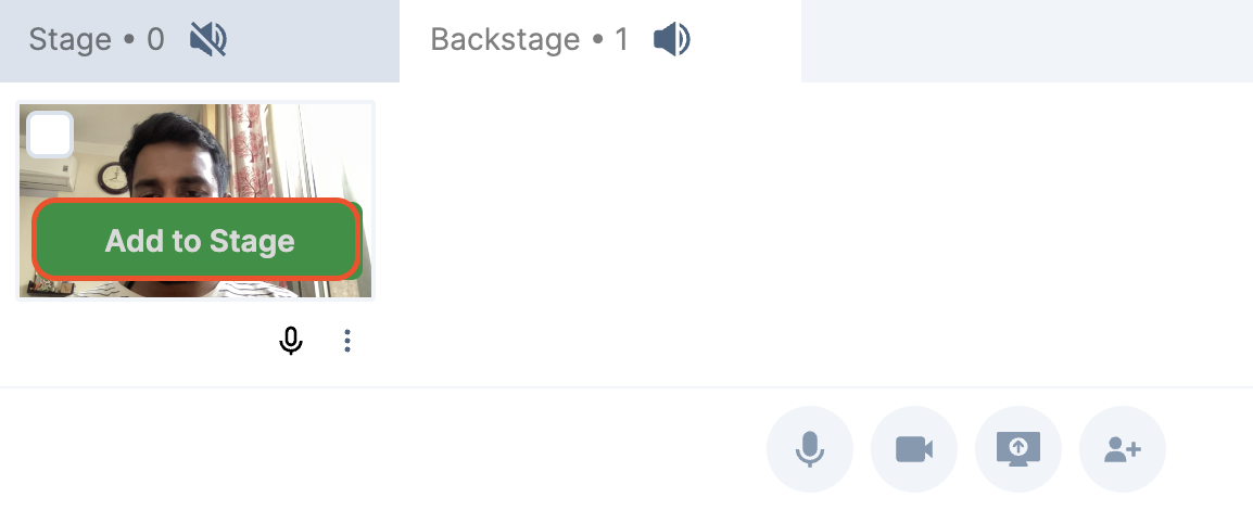 Add your speaker to Stage