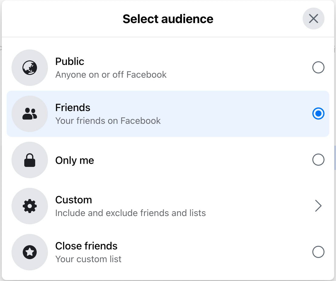 Select your Audience