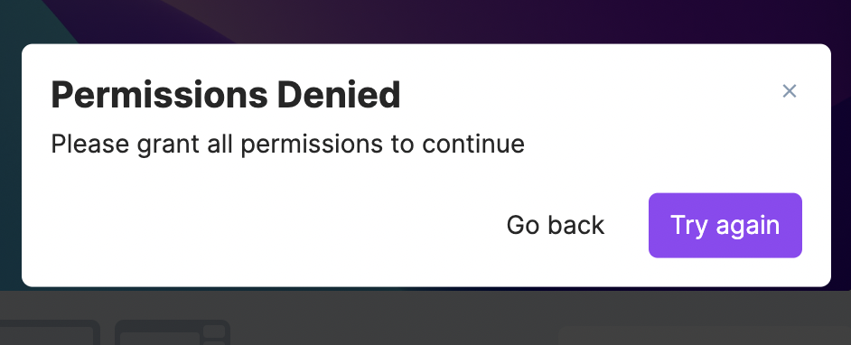 If permission is denied