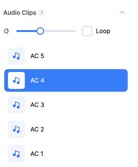 Select an Audio Clip