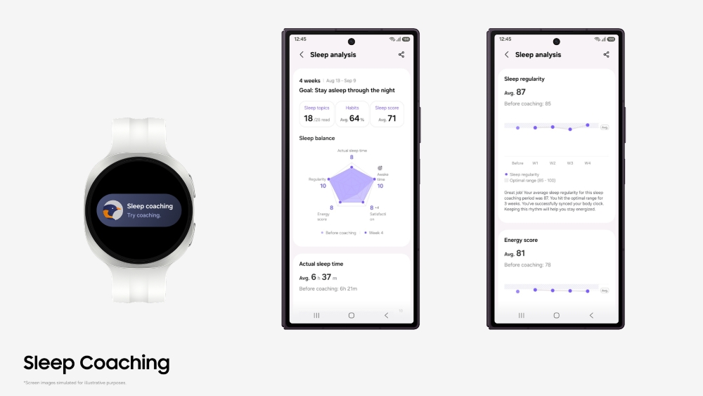 Gambar pembaruan Health App 7.1 untuk fitur Sleep Coaching