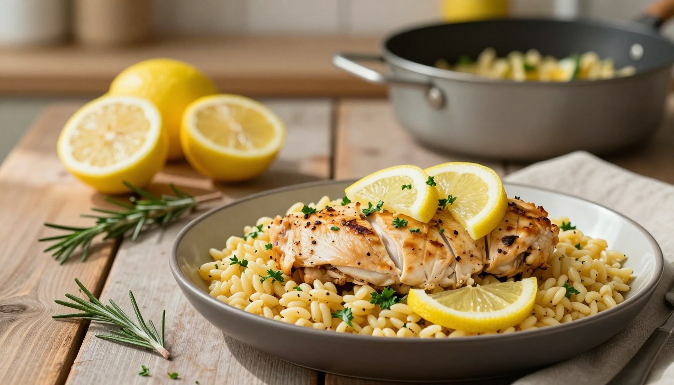 one pan lemon chicken orzo recipe