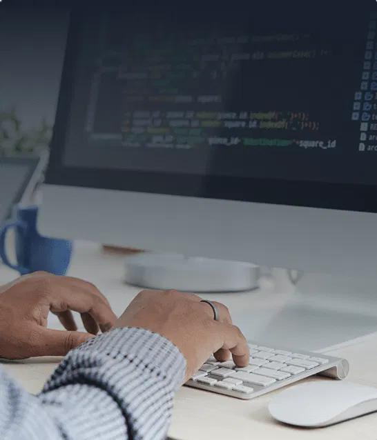 A technical implementation showing code and server-side data processing