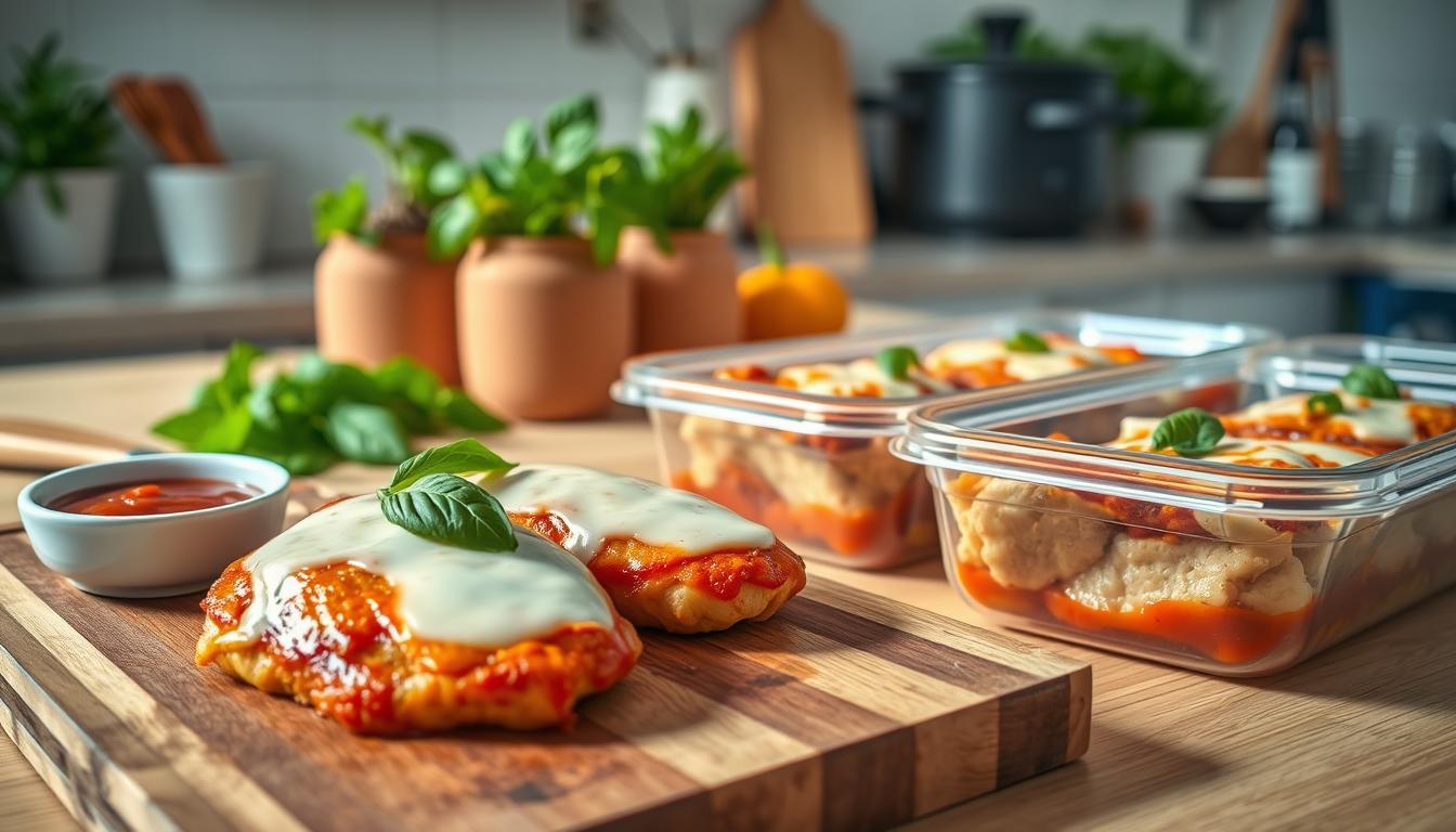 make ahead storage and reheating chicken parmesan