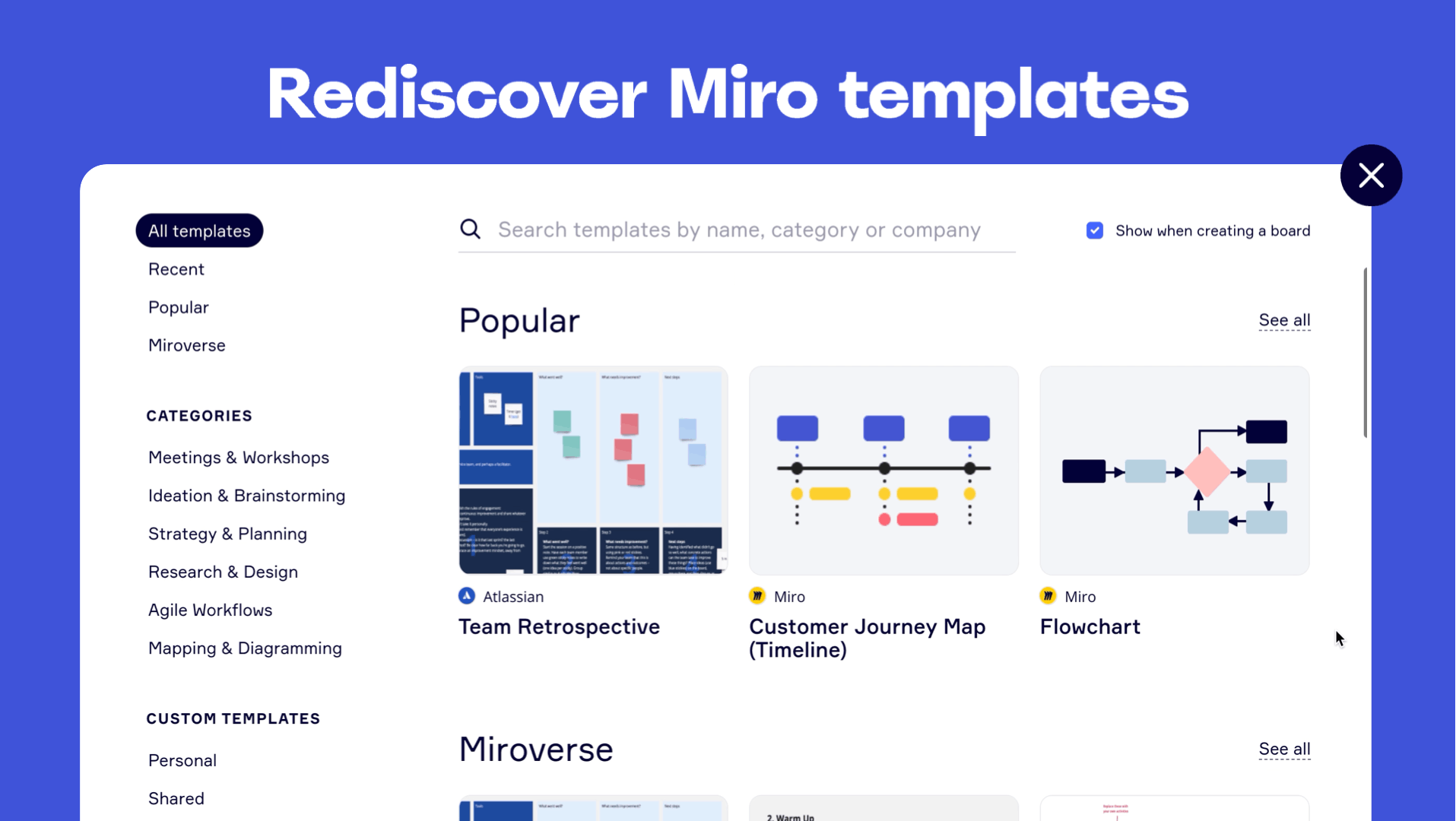 Miroverse  Miro Community Templates Gallery