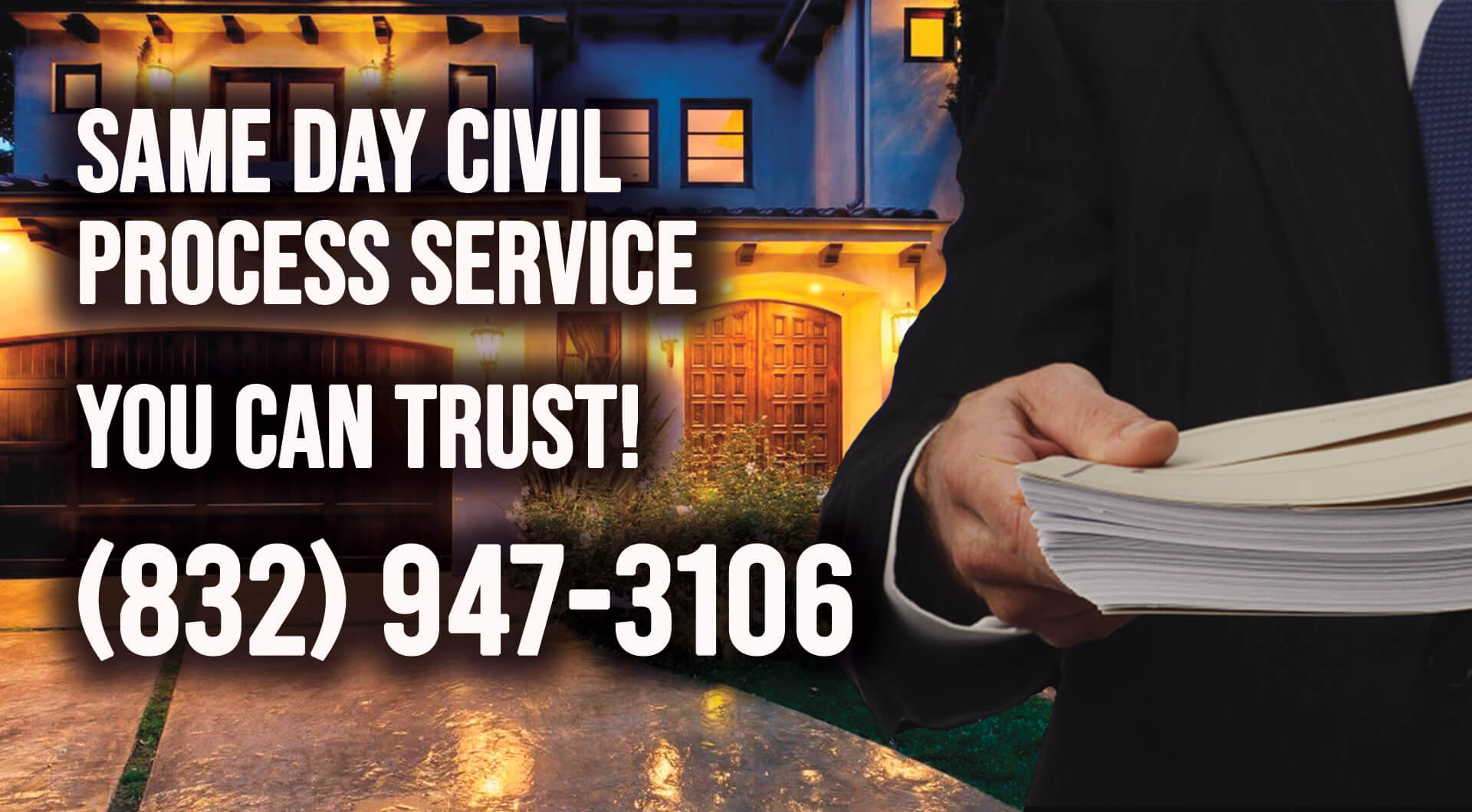 Contact us. Houston Process Servers. Process server delivering legal papers to defendants house. Best Process Server,