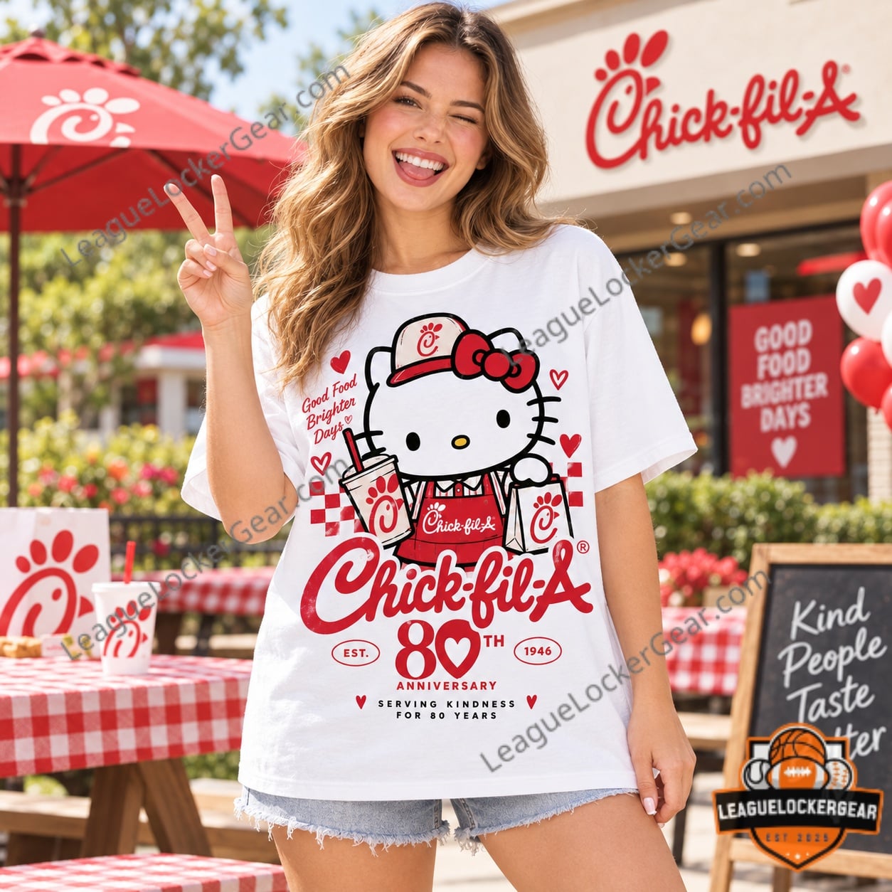 Hello Kitty Chick-fil-A 80th Anniversary 3D T-Shirt - photo 3