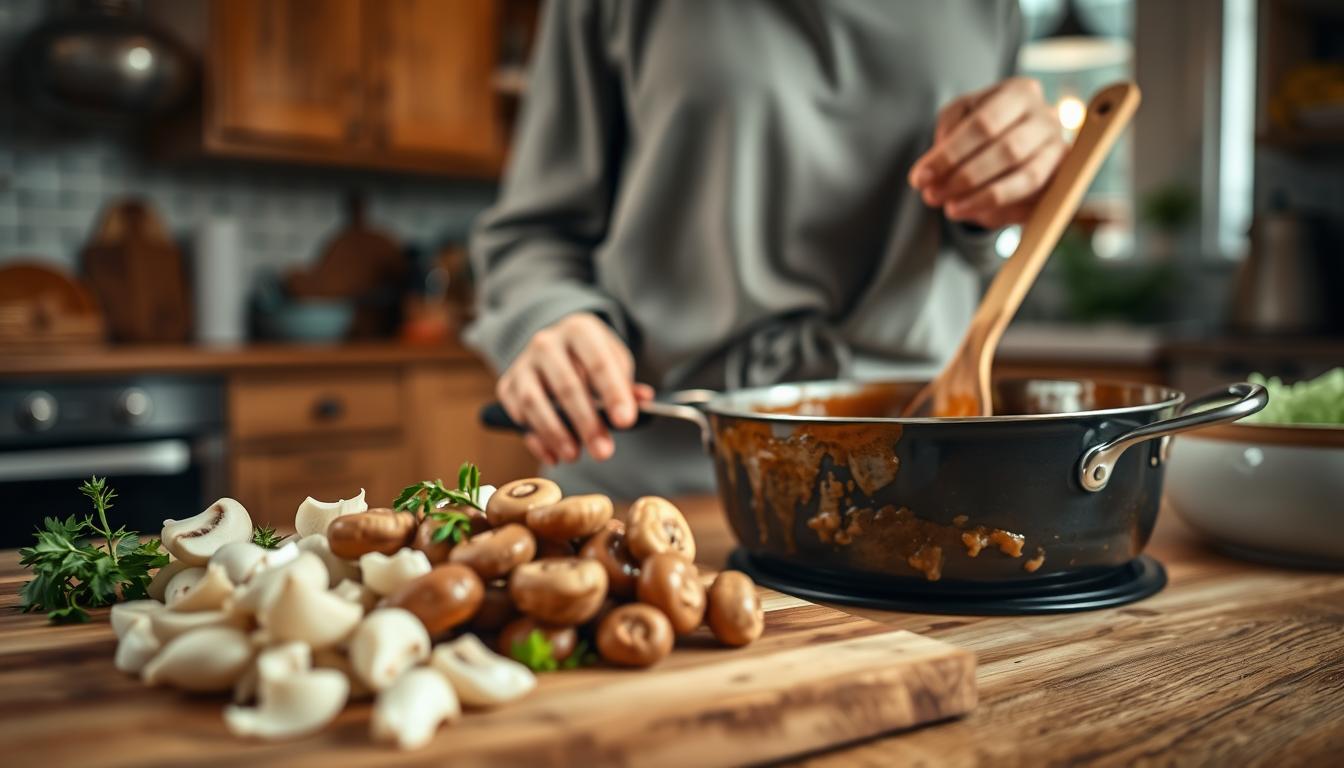 mushroom gravy preparation