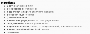 sample ingredient list: difference between measured ingredients before cut, or measured cut ingredients