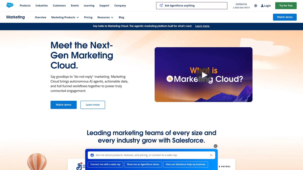 Top 10 Marketing Technology Products to Watch in 2025 - Salesforce Marketing Cloud