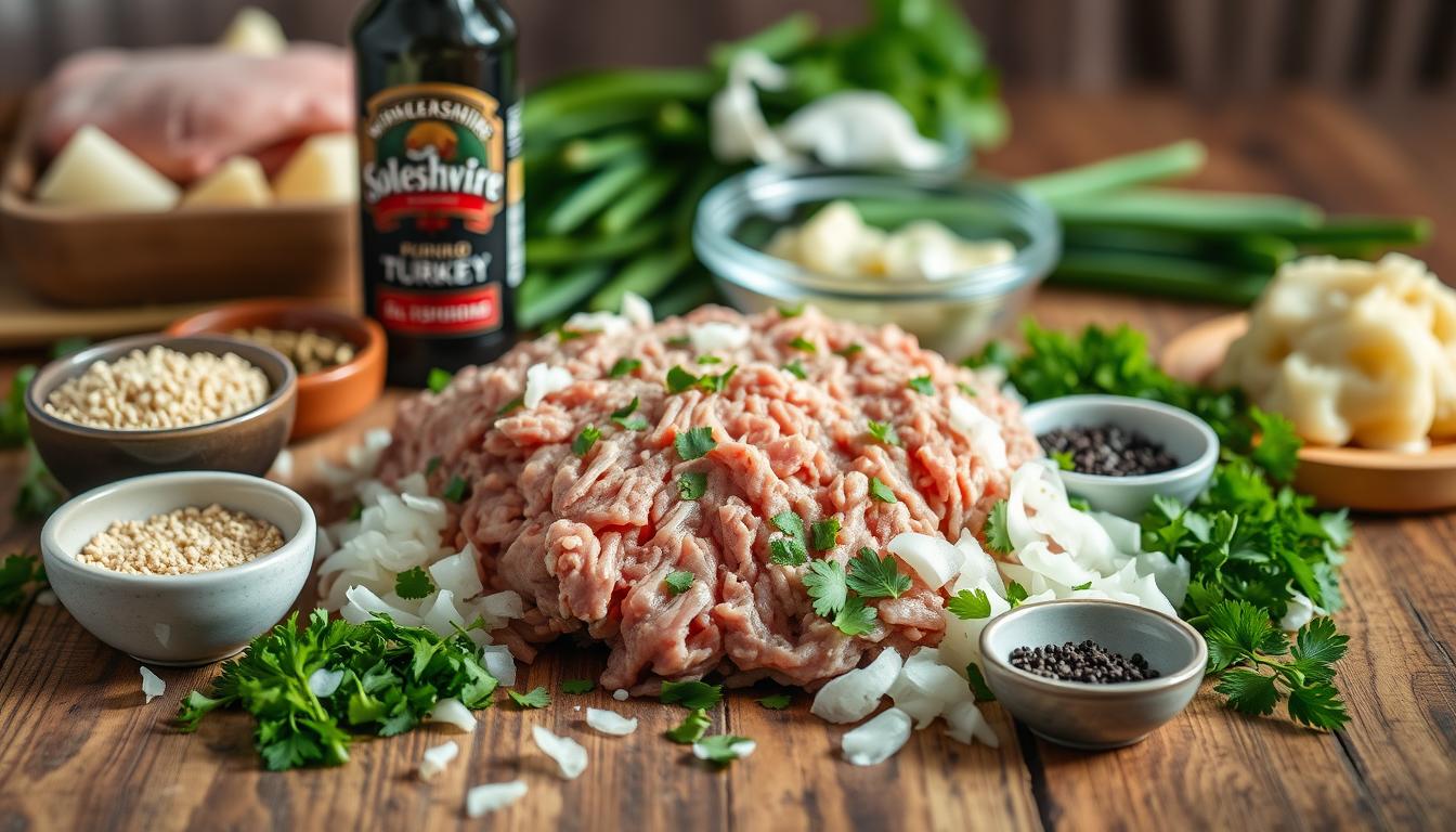 essential ingredients for turkey salisbury steak