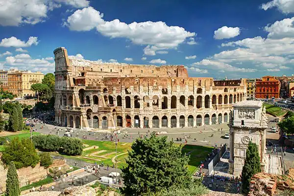 The Colosseum in Rome, ancient Roman amphitheatre
