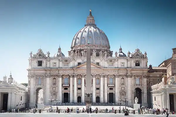 St. Peter’s Basilica in Vatican City seen from St Peter's Square