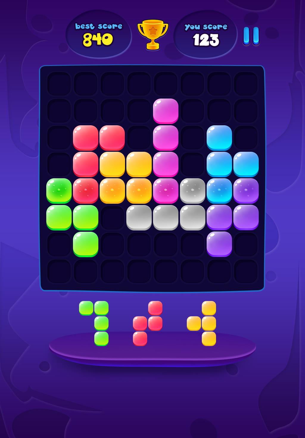 Neon Galaxy Block Puzzle :: Behance