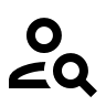 outline of a person with a magnifying glass on the right