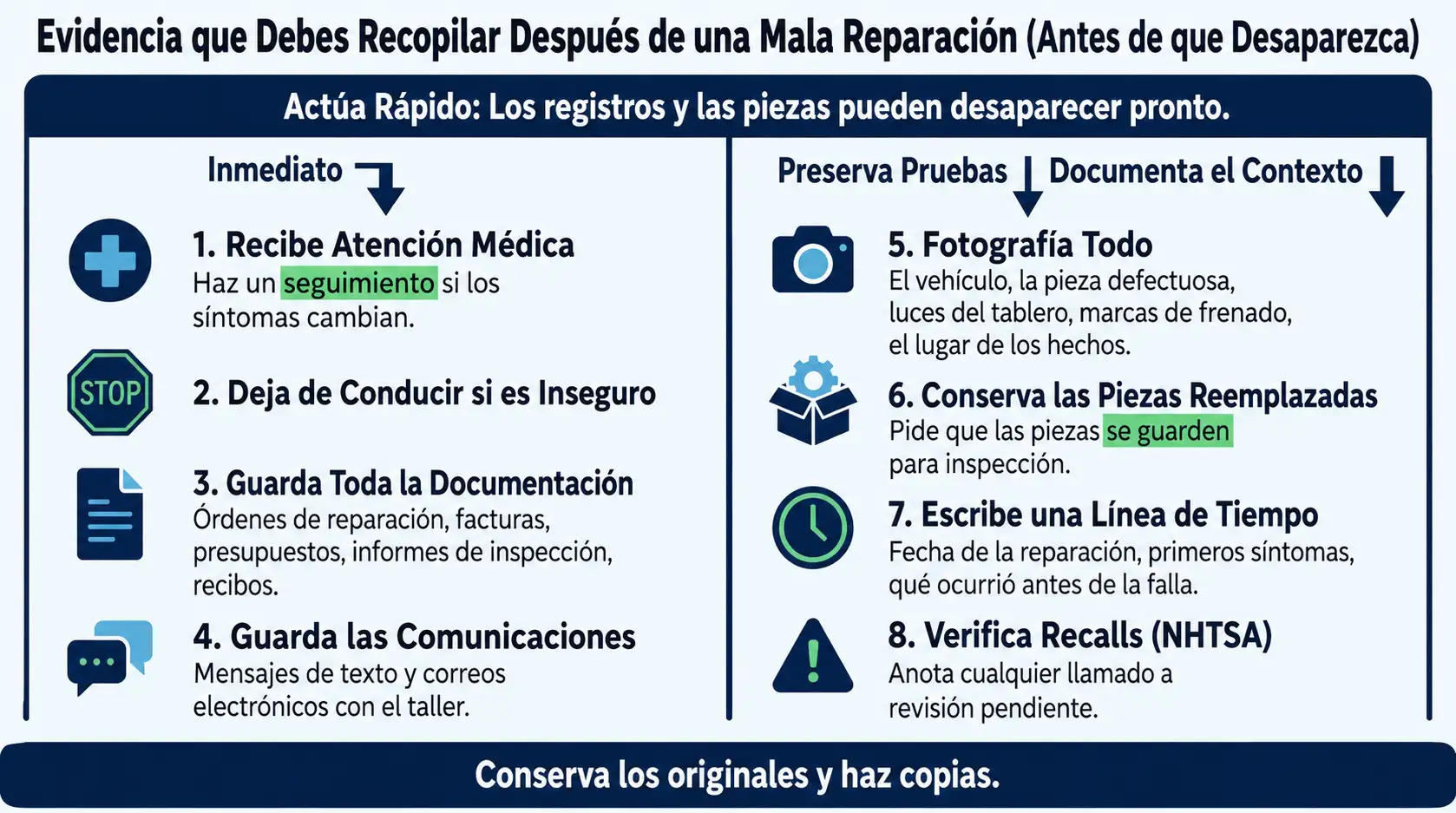 Evidencia que debes recopilar depues de una mala reparacion-web.webp