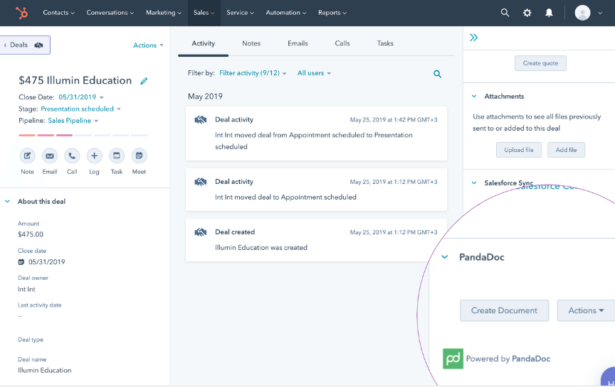 Creazione del modello per il passaggio di informazioni da HubSpot a PandaDoc