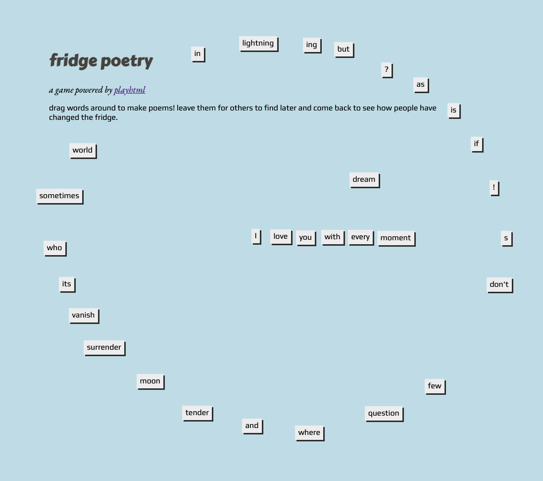 still of fridge poem