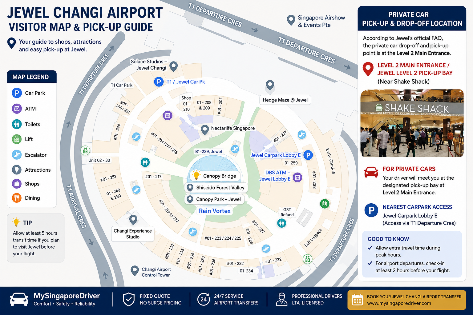 Jewel Changi Airport Transport Guide: Pick-Up Points, Private Car ...