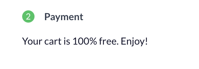 Checkout confirmation