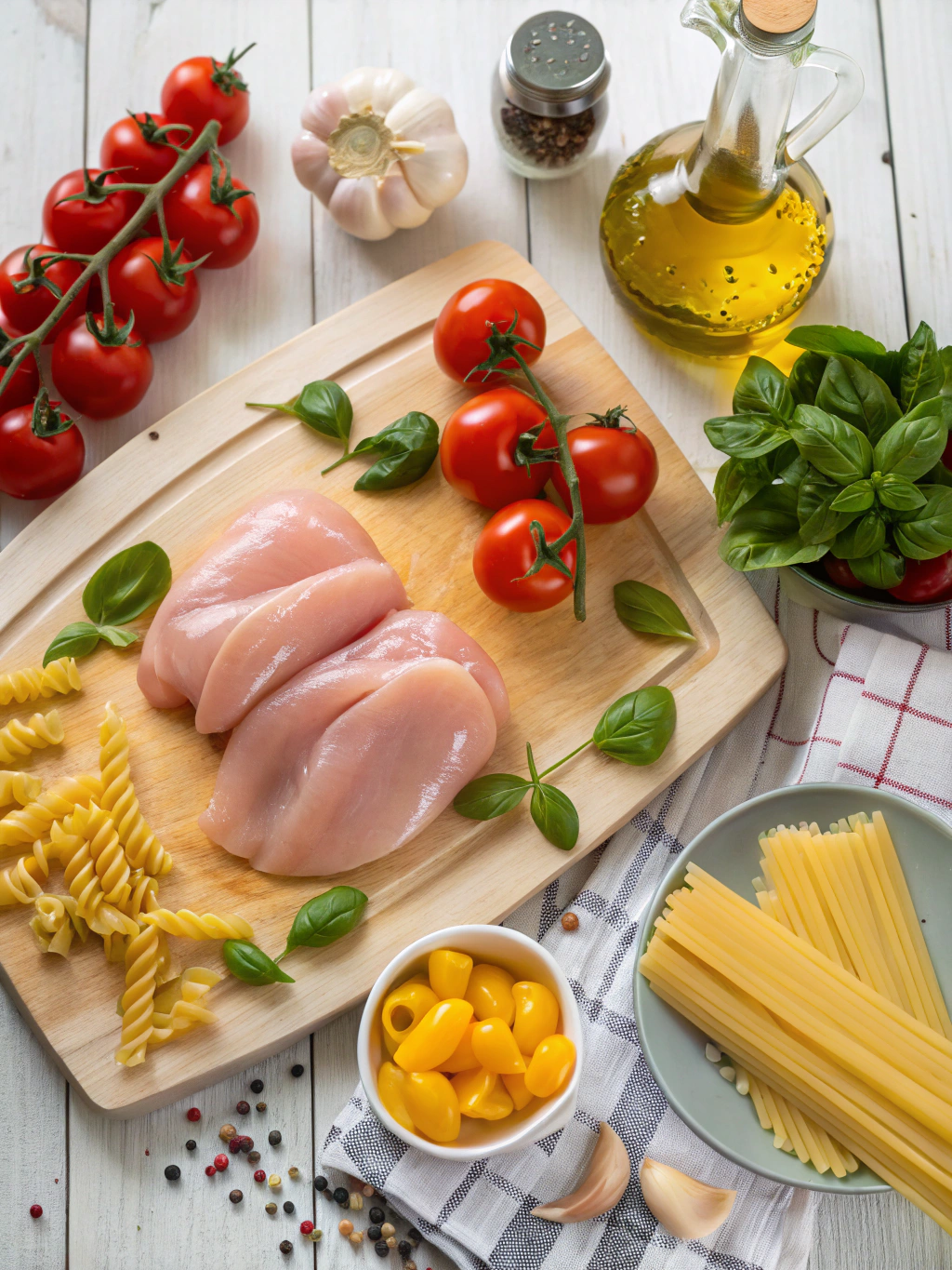 Chicken Pasta with Garlic Butter