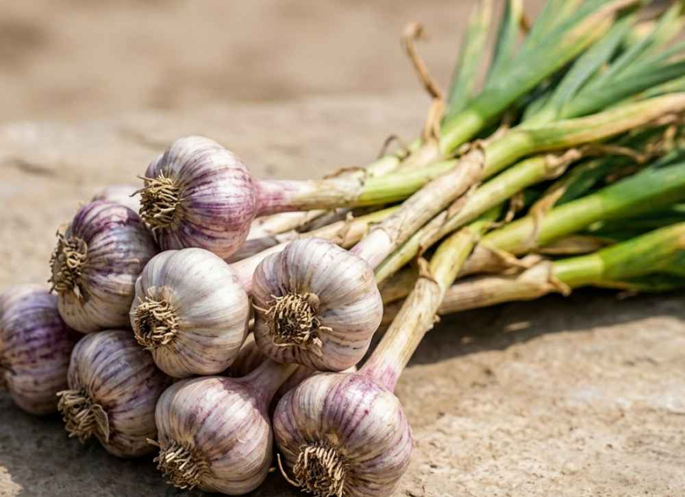 garlic in summer