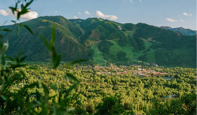 Aspen Mountain in Summer during Sunset