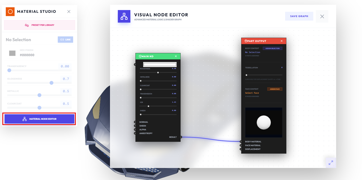 advanced material node editor
