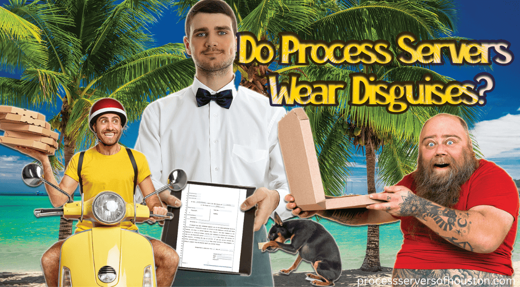 Process server wearing like waiter serving defendant. Can Process Servers Wear Disguises?