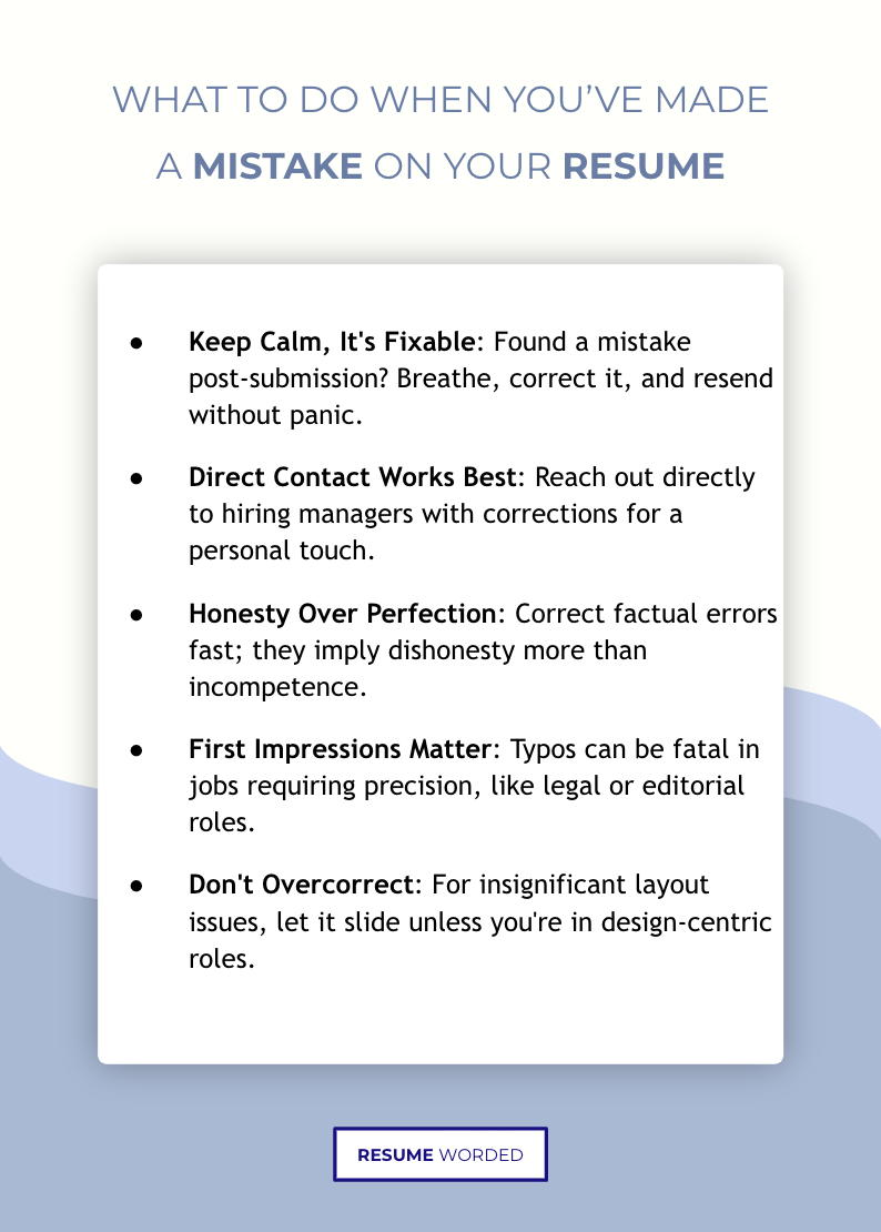 Oops! What to do if there’s a mistake on your resume