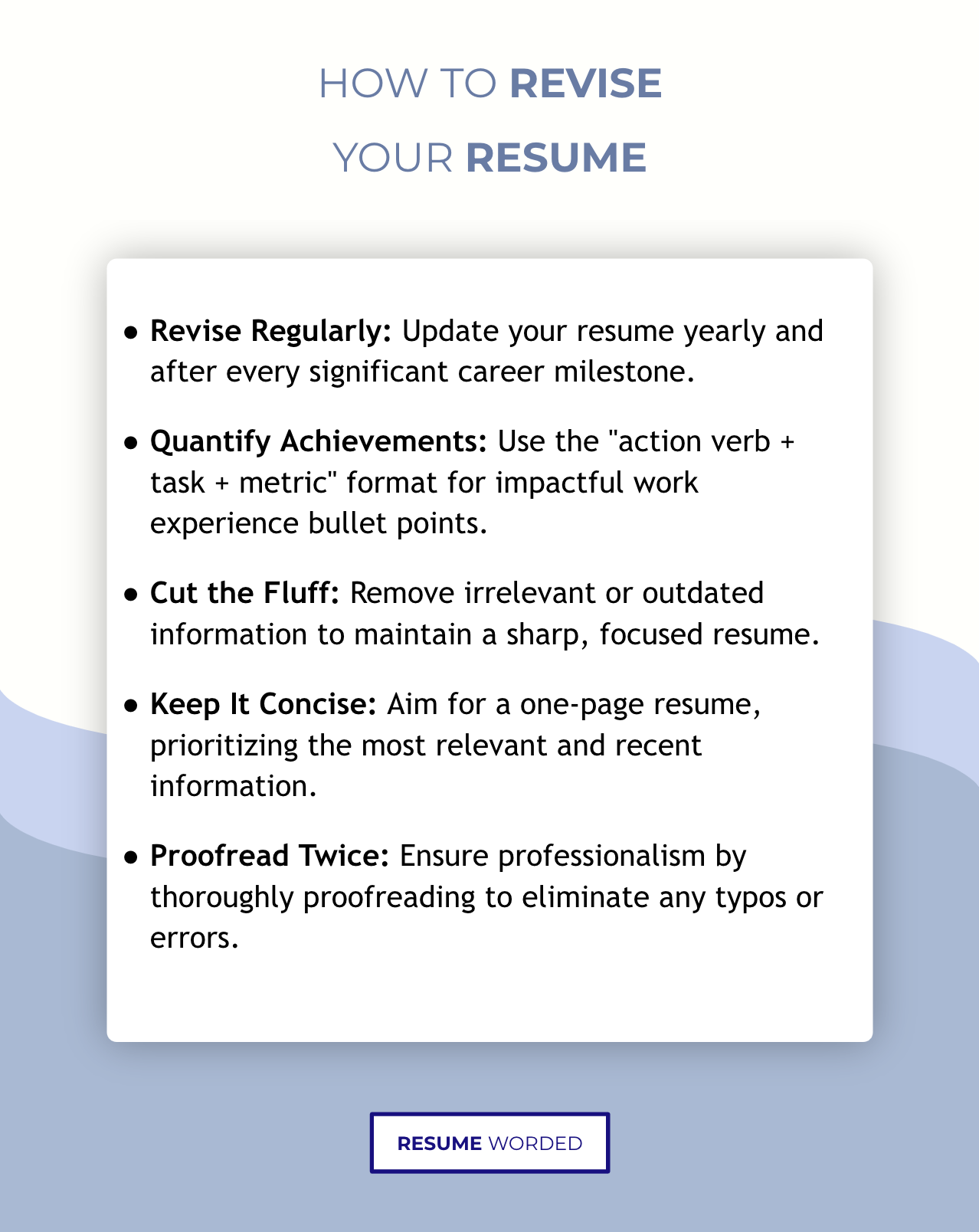 How to Revise a Resume