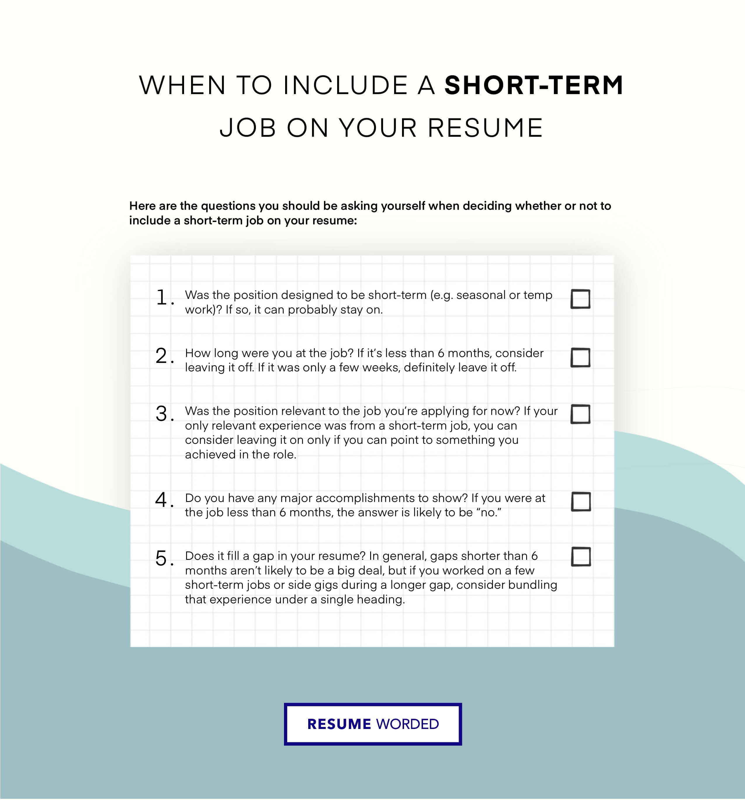When to include a short-term job on your resume