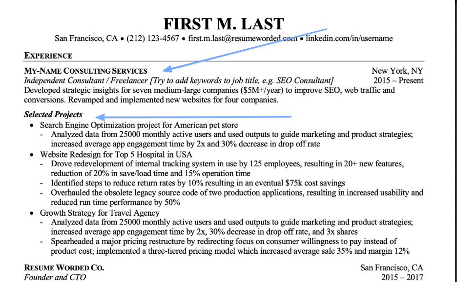 How to highlight specific contract and temp jobs on your resume