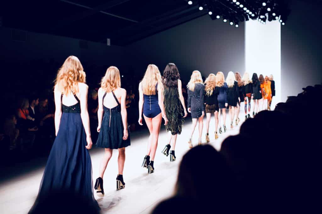 Women on catwalk