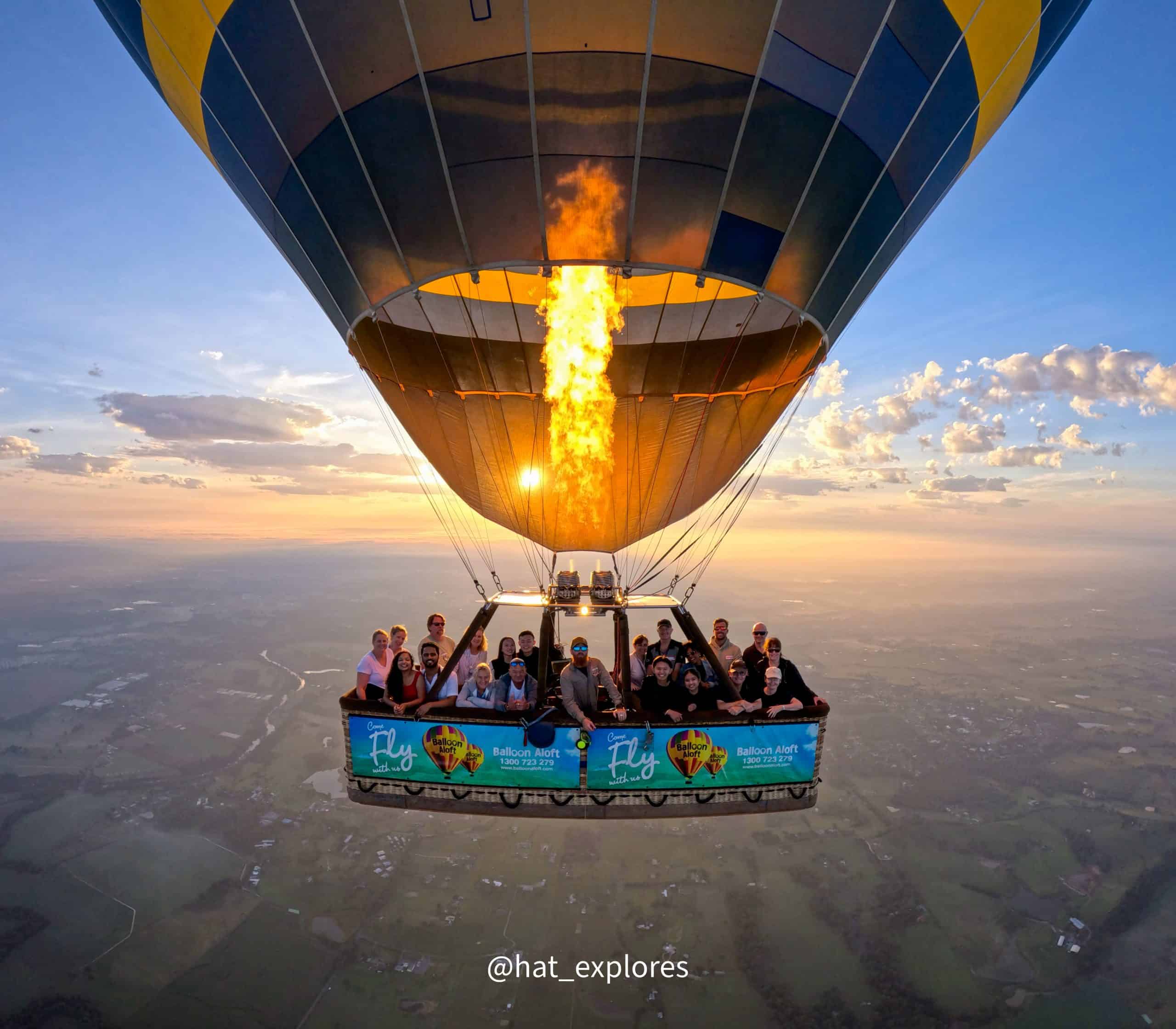 Hot air balloon ride at sunrise over the Hunter Valley — a breathtaking experience and one of the most memorable Things to Do in November in Sydney.