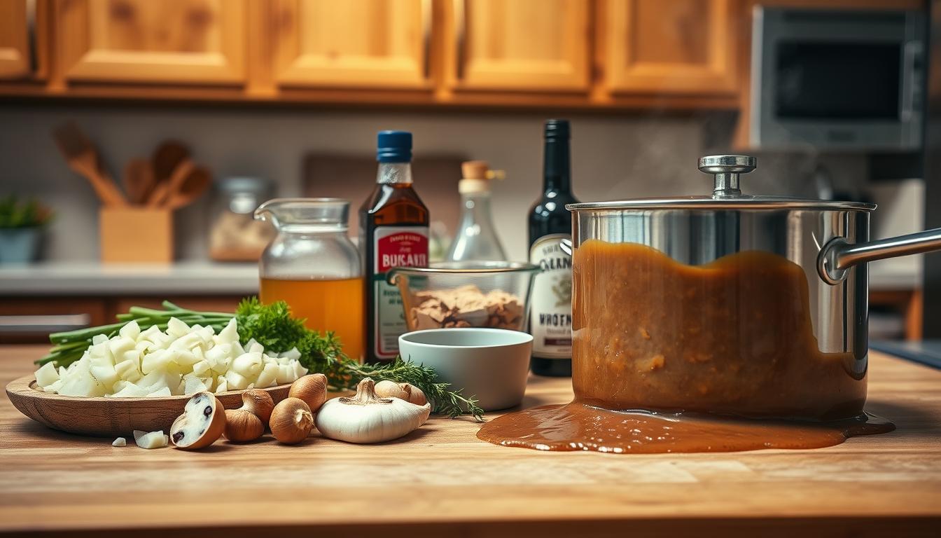 step by step salisbury steak gravy preparation