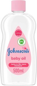 johnson's baby pure & gentle 500ml moisturising oil, ideal for massaging, free from dyes