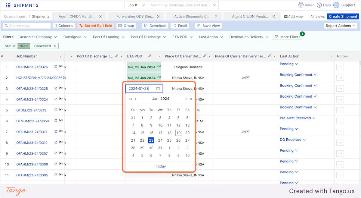 Here's an example of how you can update date. Double click on the field from outside the report to change or update the data. Select your desired date and hit enter to update. 