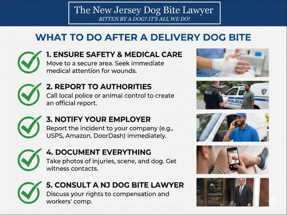 What to do after a delivery driver dog bite