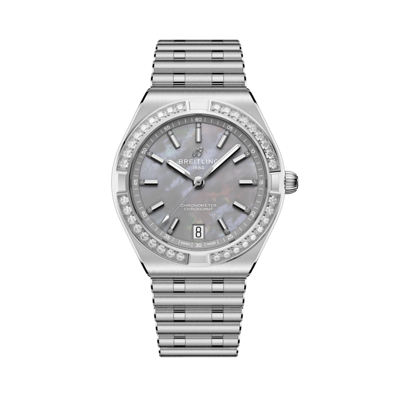 Breitling Chronomat Automatic 36 2026 — cadran nacre, index diamants lab-grown, étanche 100 m