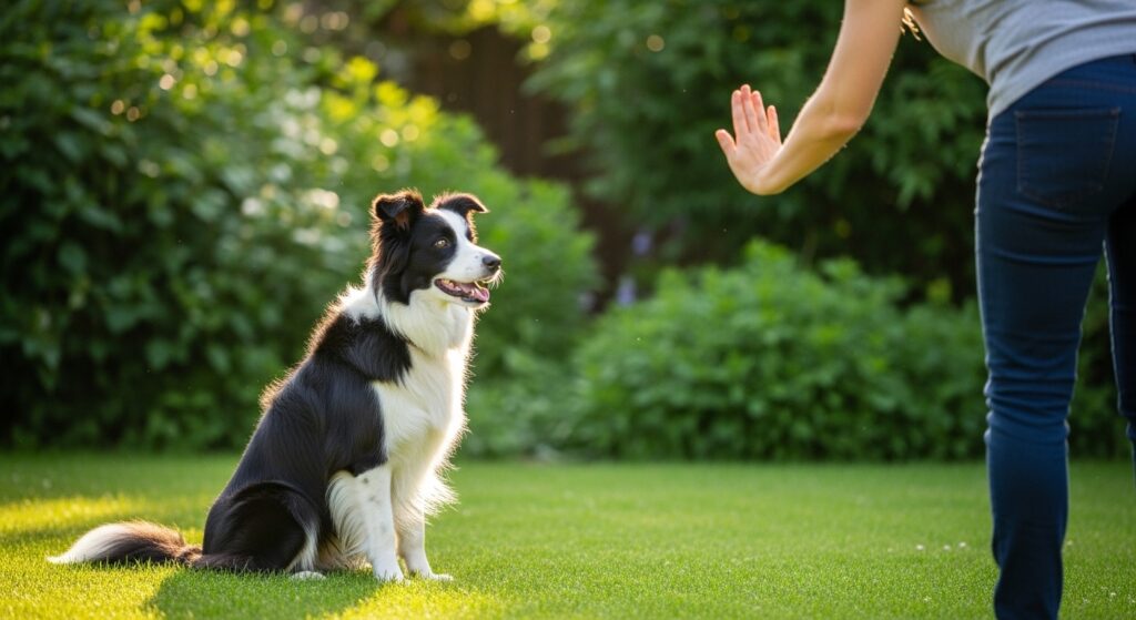 dog stay command training at home