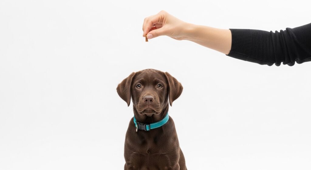 dog sit command training at home
