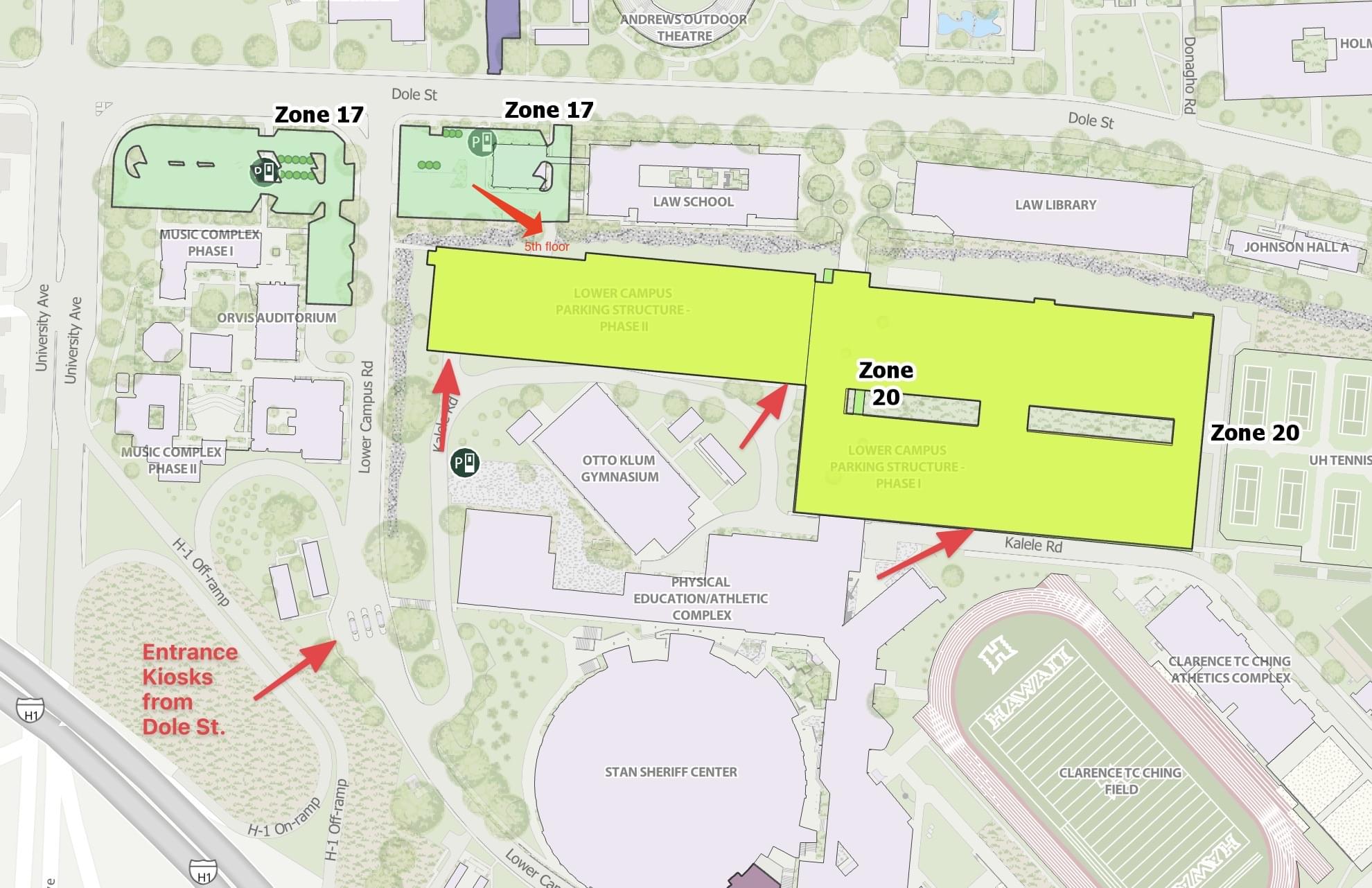 UH Campus Entrances