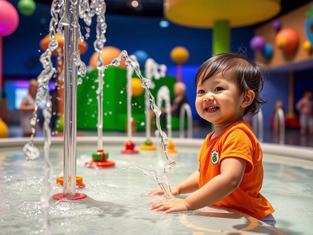 Toddler enjoying the Children's Museum of Manhattan interactive exhibits