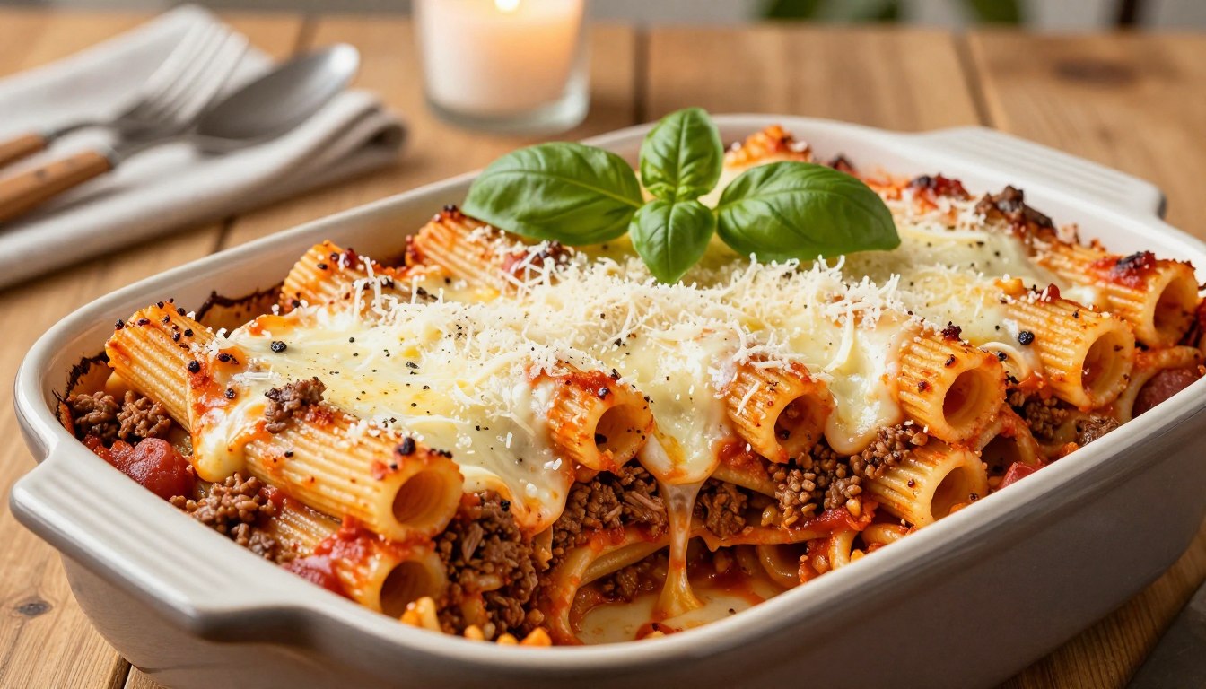 bake zity with meatrecipe